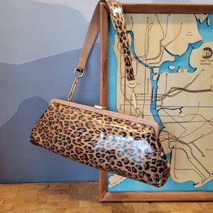 Stuart Weitzman Leopard Print Patent bag
